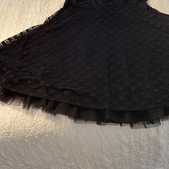 Lane Bryant Flirty Black Dress SZ18 Scoop Neck Ruffled Hem Thick Tank Sleeve EUC - Picture 9 of 15